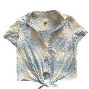 Blue Plaid Women's Top